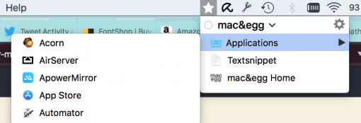 macos menu bar shortcut