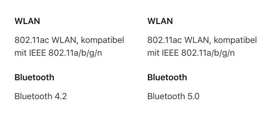 MacBook Bluetooth Versions