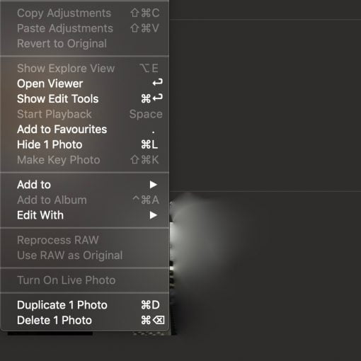 macOS Photos Show Picture Space