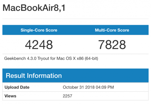 macbook air retina benchmark