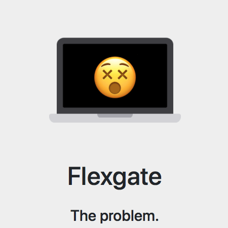 The MacBook Pro display turns black again when you open it. Flexgate?