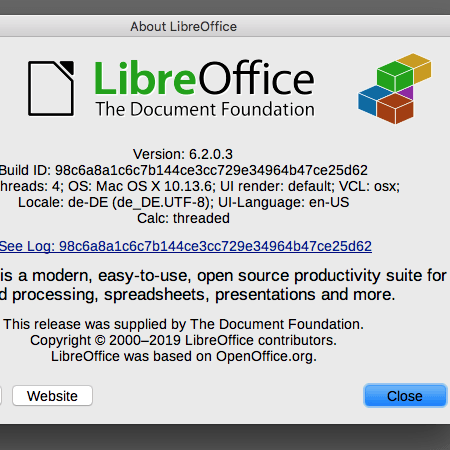 LibreOffice version 6.2 released for download