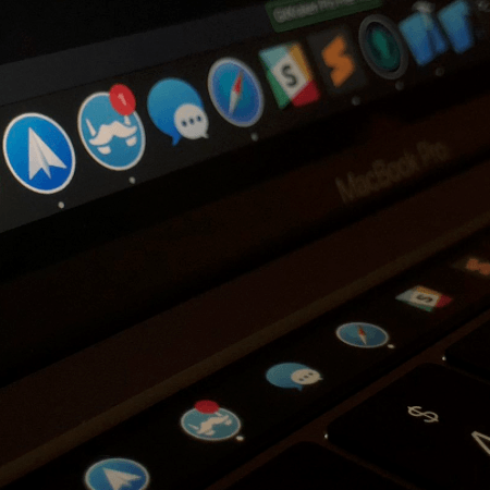 Pock moves the dock on the MacBook to the Touch Bar