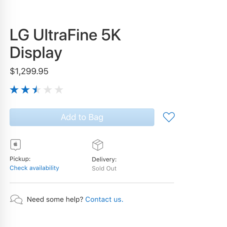 LG 5K Ultrafine Display disappears from the market