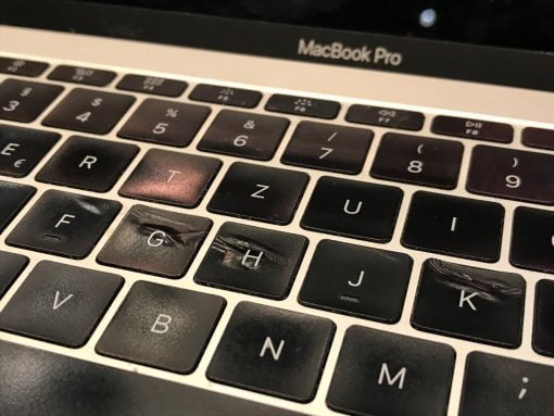 macbook pro melted keys