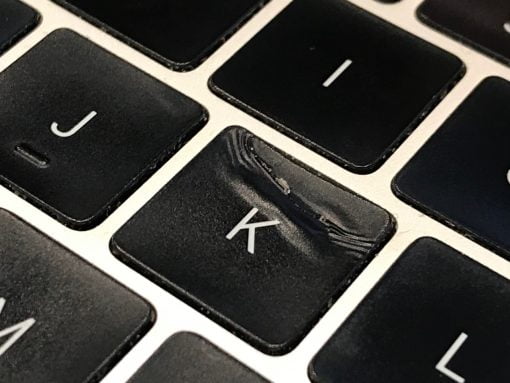 melted k key macbook pro