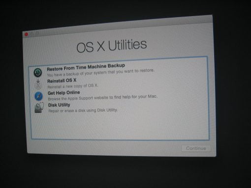 Upgrade MacBook Pro OS X macOS Utilities