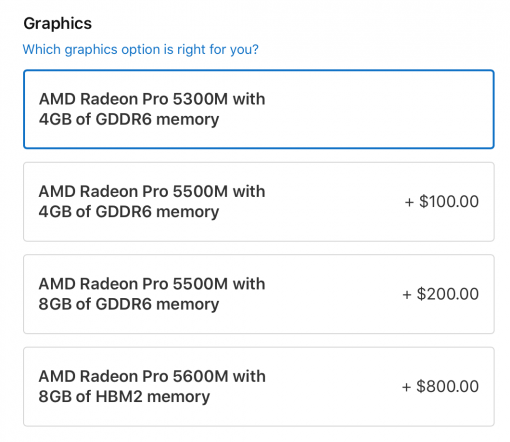 Amd Radeon Pro 5600m Option