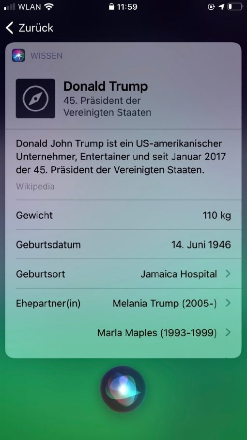 Siri iOS 14 Trump