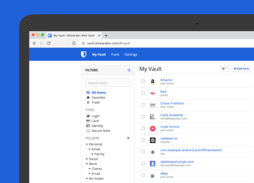 bitwarden online vault