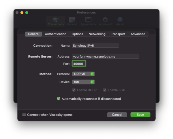setting up a alias on a mac for external ip or vpn connection