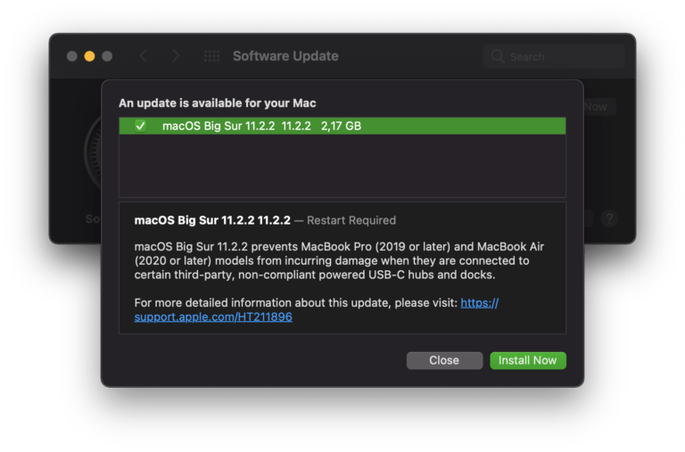 macOS 11.2.2 protects your hardware