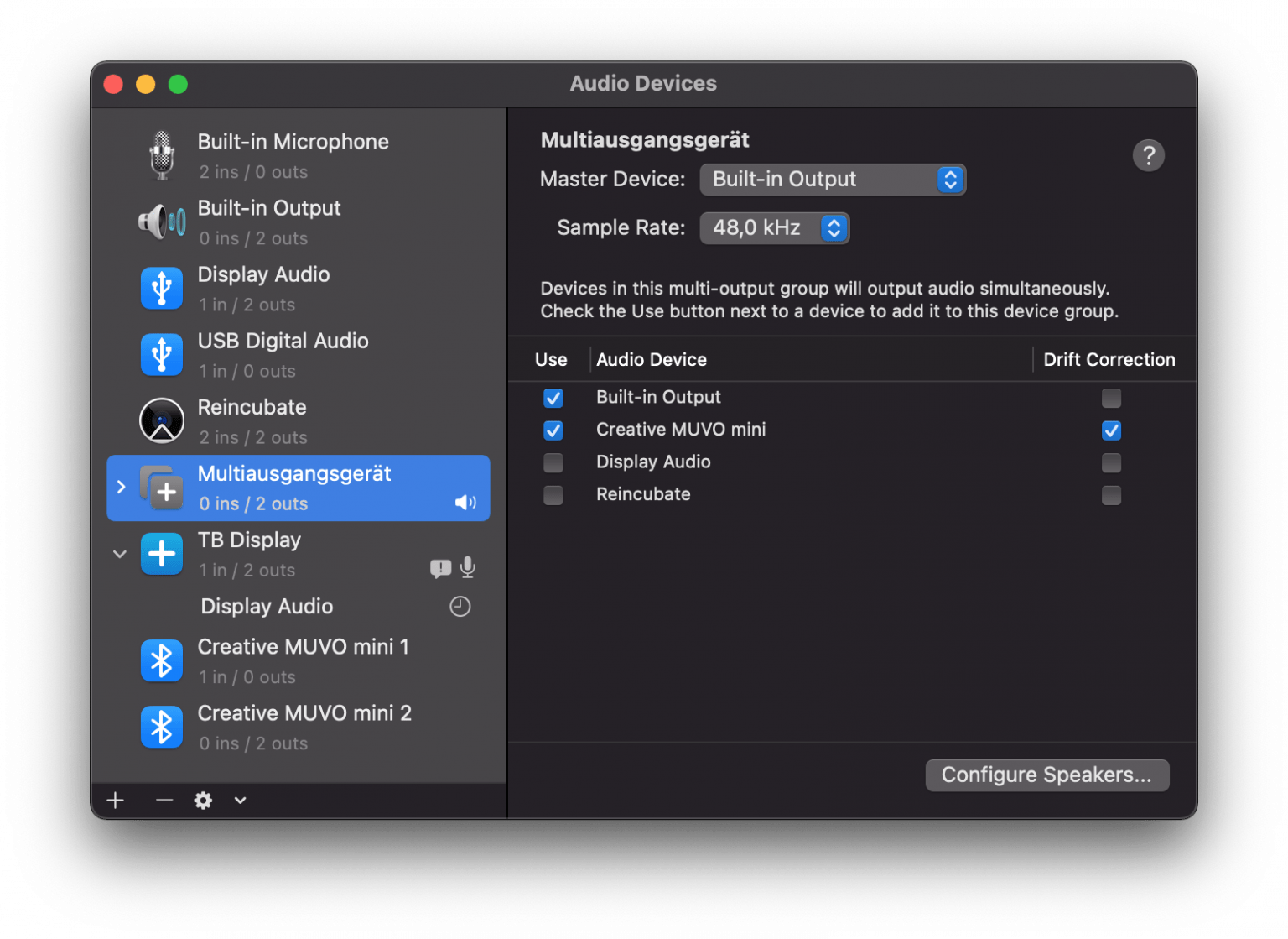 macos multiple audio output