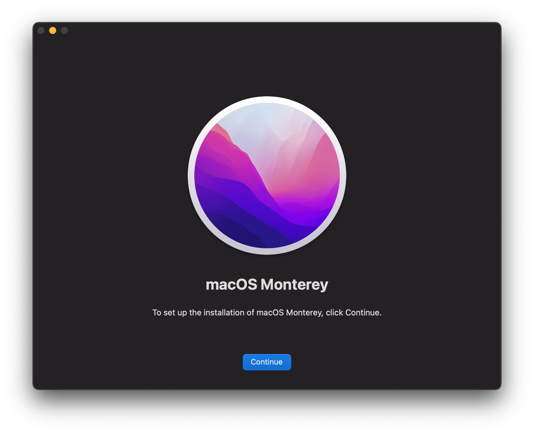 macOS Monterey Installation