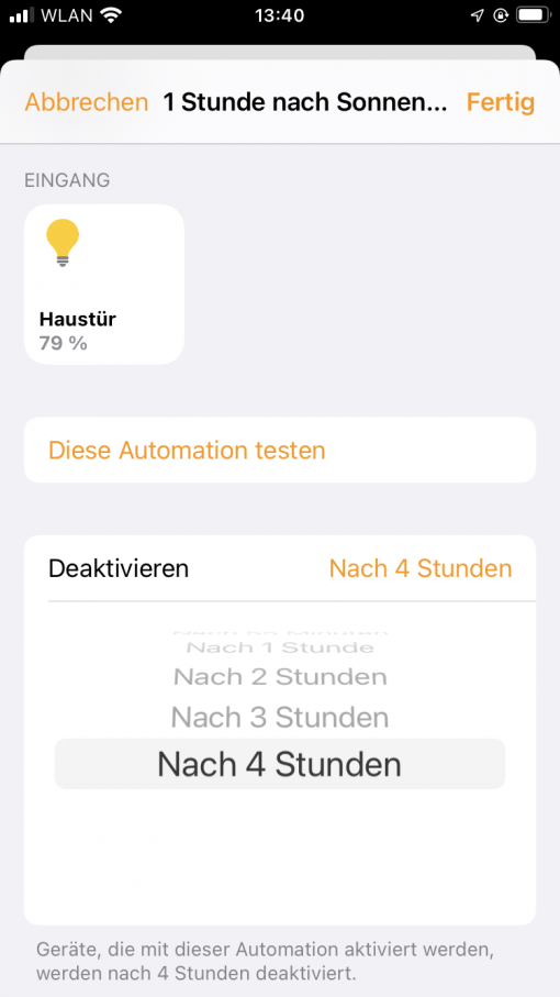 iOS HomeKit Automation from to