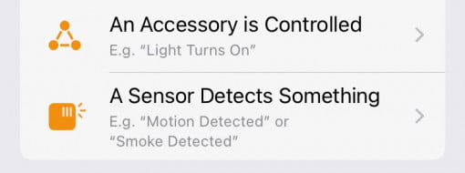 HomeKit Sensor detects