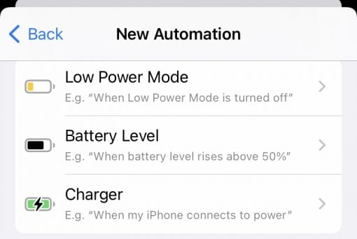 iOS Shortcuts Battery Level