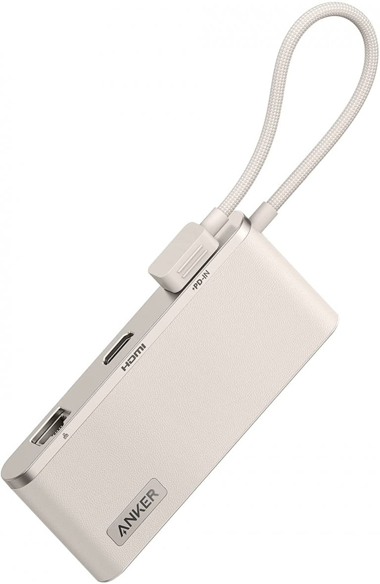 Stylish USB-C Hub: Anker 655 with faux leather finish