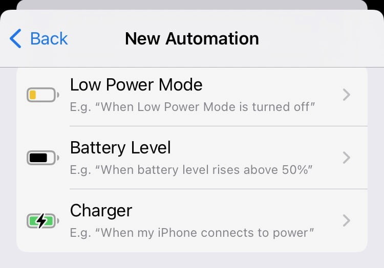 Shortcut: Charge iPhone and blink LED as automation