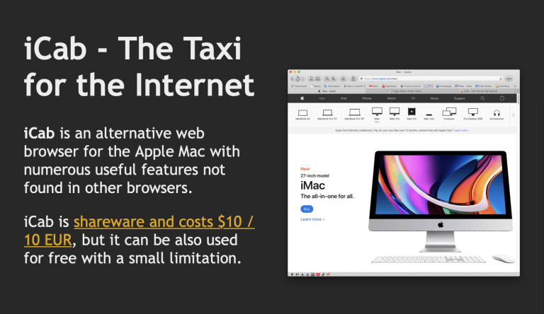 iCab: Alternative Browser for macOS