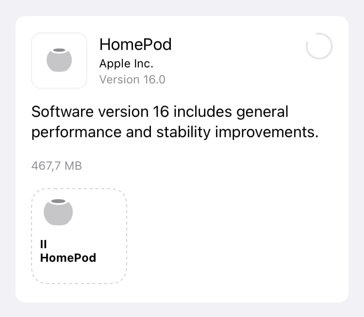 HomePod Software 16: Again, no improvements