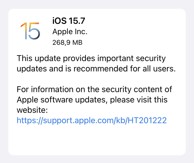 iOS 15.7 released for iPhone 7 and older