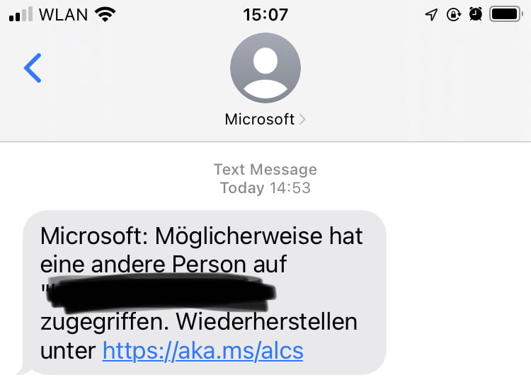 Microsoft: Is https://aka.ms/alcs a phishing link?