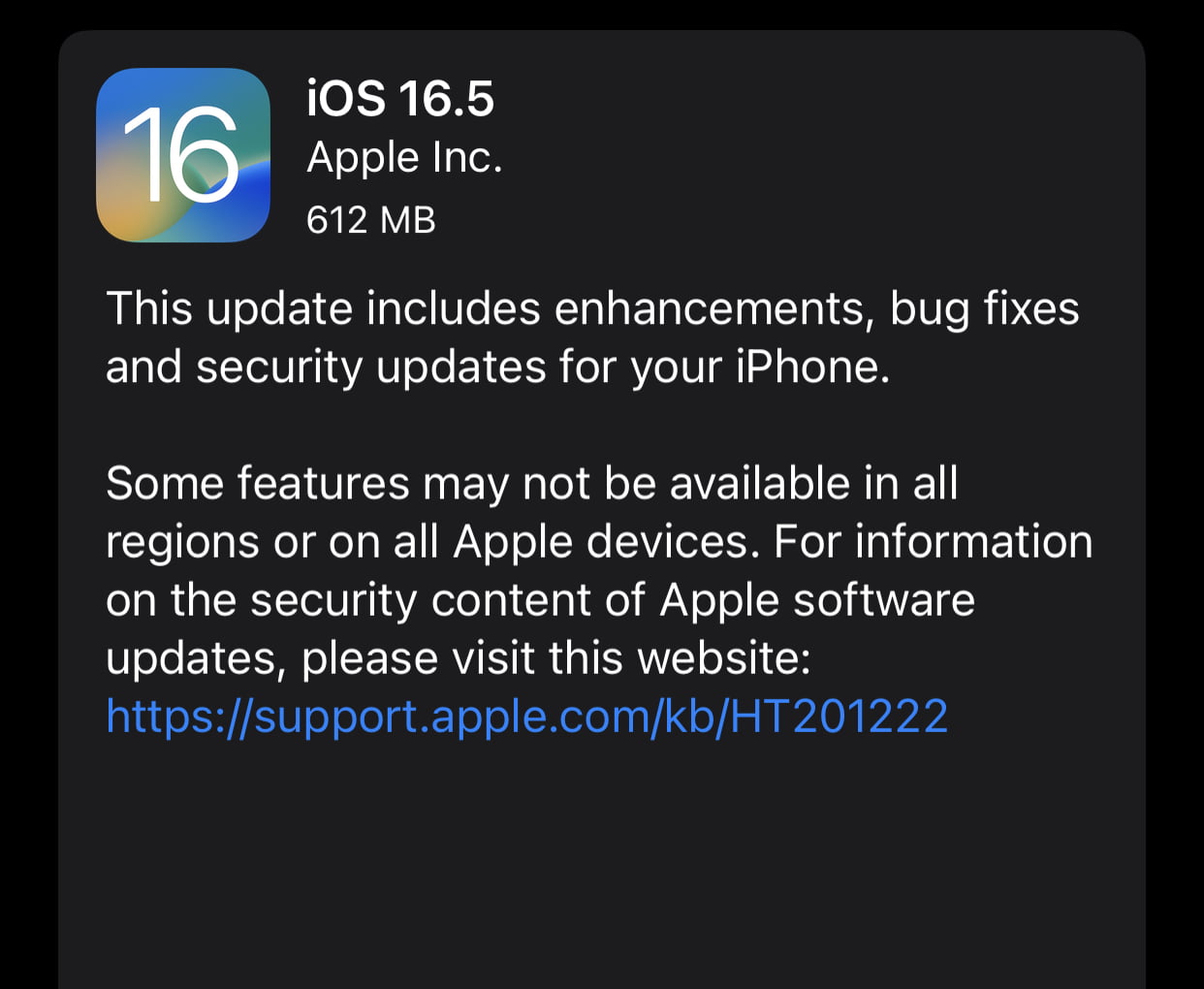 ios 16.5 update