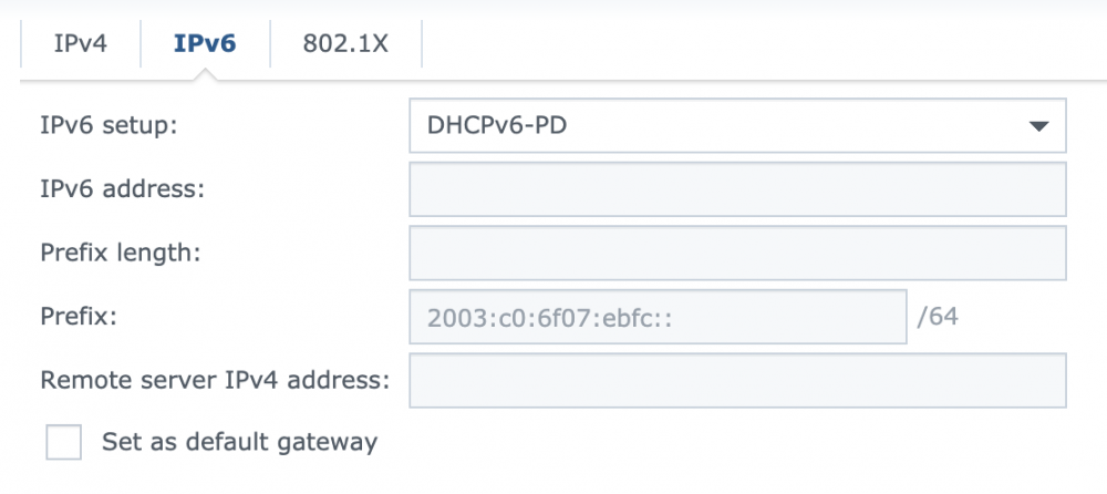 Configure OpenVPN with IPv6 IPv4 on Synology NAS