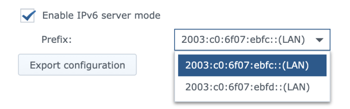 synology enable ipv6