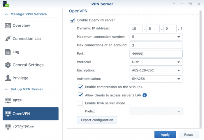 synology vpn server